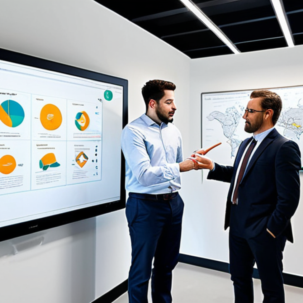 A diverse team of professional individuals, including an engineer, a designer, and a sociologist, fully clothed in modest business attire, are actively collaborating around a large interactive digital whiteboard in a bright, modern office space. They are pointing at complex diagrams and data visualizations, engaged in a vibrant discussion, fostering synergy and a shared vision. The environment is clean and organized, with natural light. perfect anatomy, correct proportions, natural pose, well-formed hands, proper finger count, professional photography, high quality, safe for work, appropriate content, family-friendly.