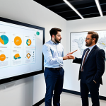 A diverse team of professional individuals, including an engineer, a designer, and a sociologist, fully clothed in modest business attire, are actively collaborating around a large interactive digital whiteboard in a bright, modern office space. They are pointing at complex diagrams and data visualizations, engaged in a vibrant discussion, fostering synergy and a shared vision. The environment is clean and organized, with natural light. perfect anatomy, correct proportions, natural pose, well-formed hands, proper finger count, professional photography, high quality, safe for work, appropriate content, family-friendly.